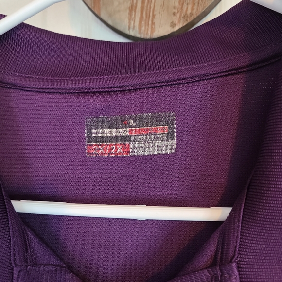 (1420) Clemson Tiger's Short Sleeve  3 Button Polo Shirt, Size: 2XL, Purple - Picture 6 of 10